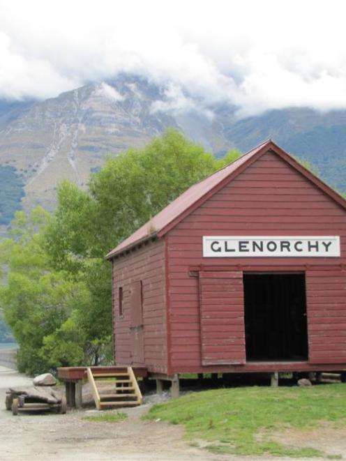 The rebuilt Glenorchy wharf shed on the shore of Lake Wakatipu, which stored goods carried by...