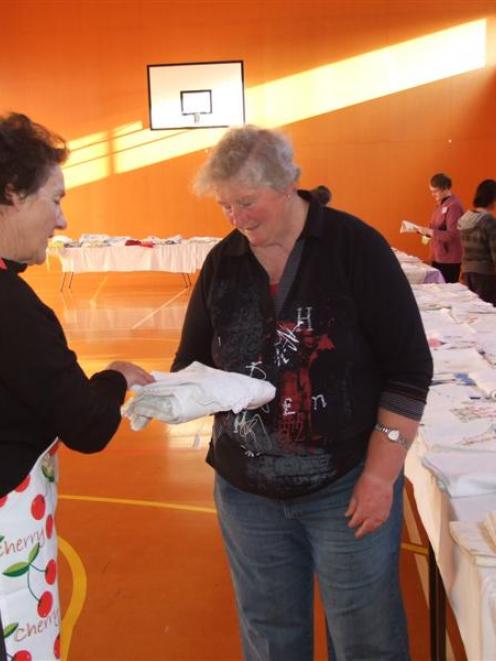 Tokomairiro Presbyterian Church restoration fund committee spokeswoman Marion McGuigan (left)...