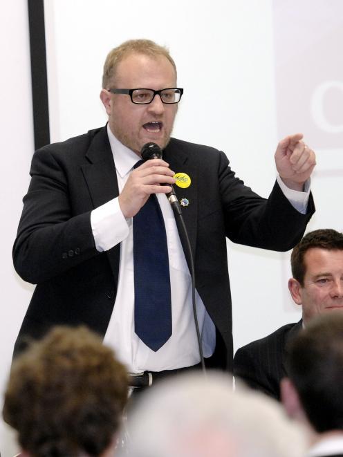 Victor Billot represents the Alliance at a forum for parliamentary candidates in 2011. Photo: ODT.
