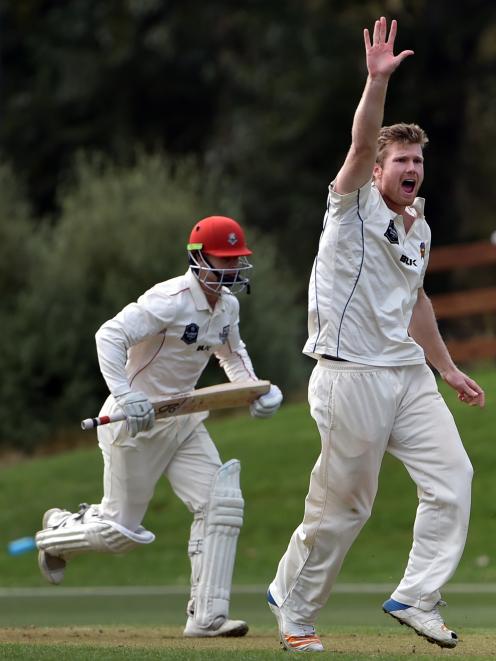 Canterbury batsman Cam Fletcher takes a single at University Oval yesterday afternoon after...