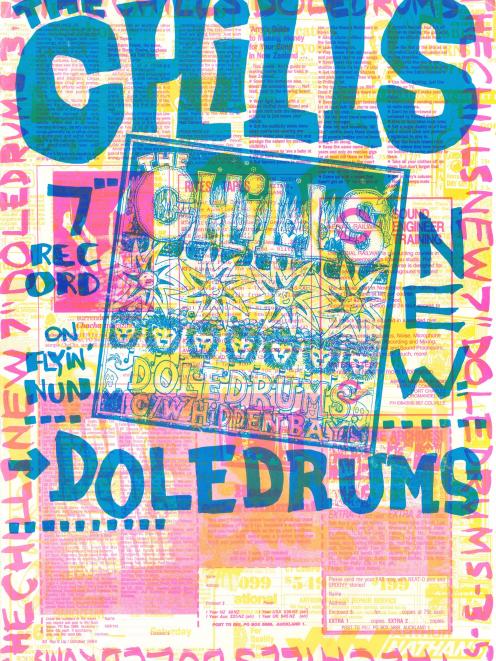 The Chills' Doledrums advertisement from 1984. Photo: Bruce Russell collection/ Hocken posters...
