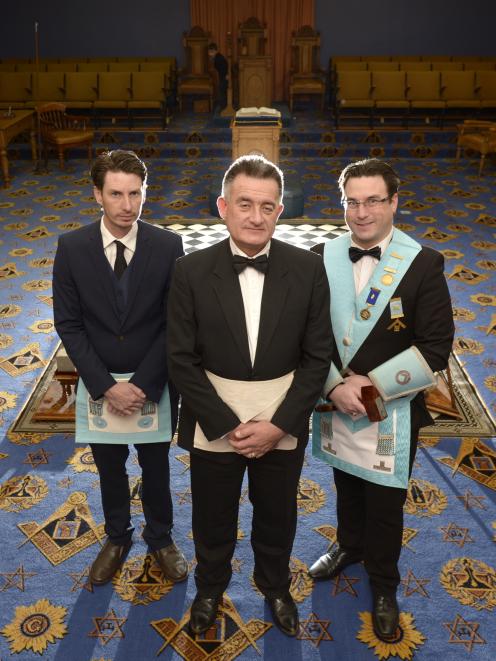 On the encouragement of his sons Daniel (left) and Jonathan, Chris Laird has recently become a Freemason. Photo: Gerard O'Brien