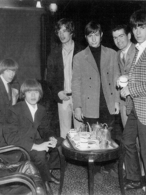 Neil Collins meeting the Rolling Stones in Dunedin’s City Hotel in 1965.