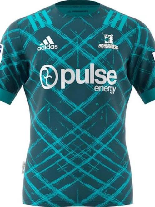 The new Highlanders away jersey. Photo: Supplied