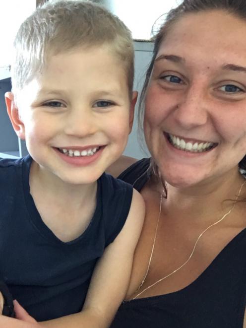 Queenstown caregiver Lana McLuskey and her charge, Levi Vallance. PHOTO:  SUPPLIED