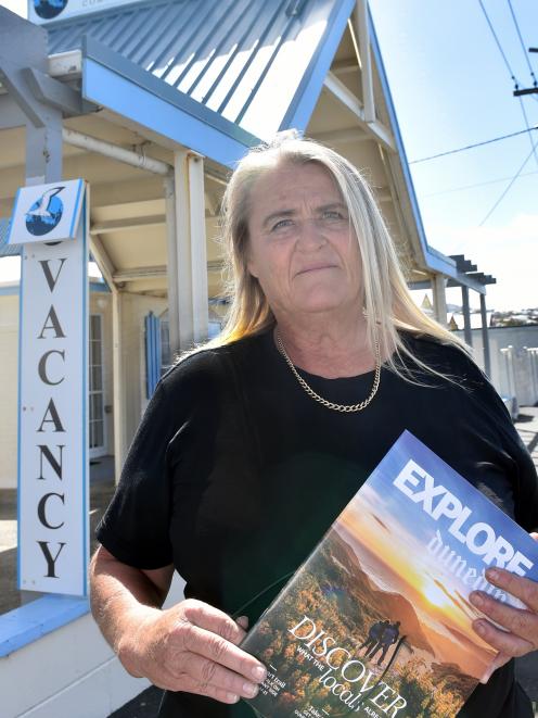 Beach Lodge Motels owner Natalie Ghiggioli, of St Kilda, is struggling in tough times for the...