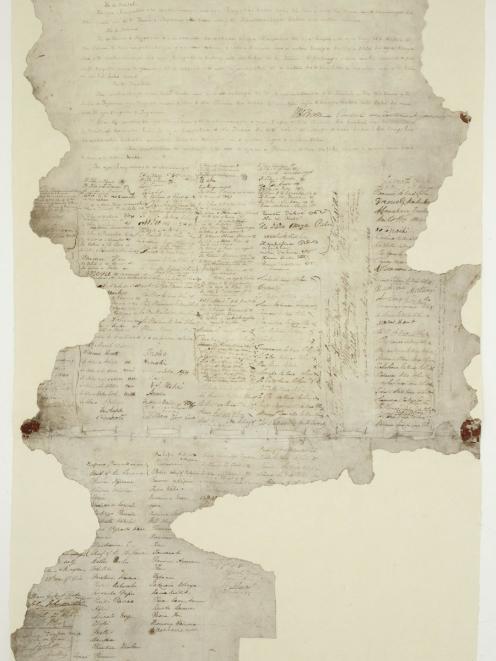 The Treaty of Waitangi. Photo: NZ Govt