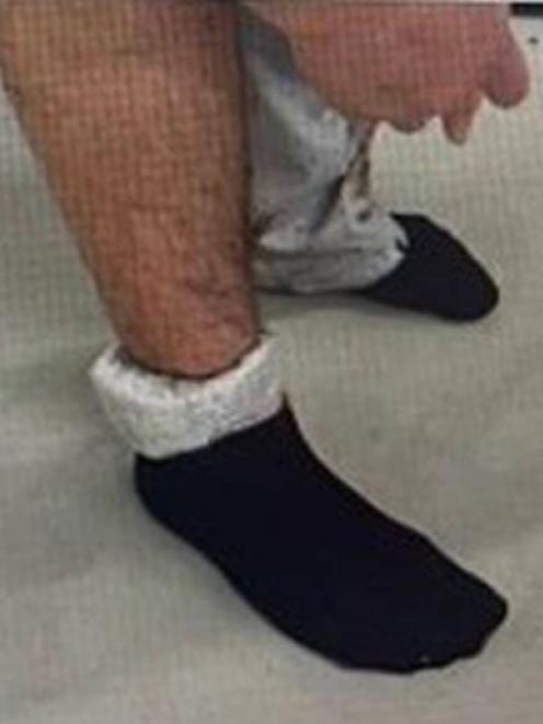 Several photos of people foiling their ankle bracelets were in the internal police report. Photo:...