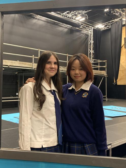 Cast member Isabella Newell, left, and band member Rachel McCarthy. PHOTO: PHILIP CHANDLER