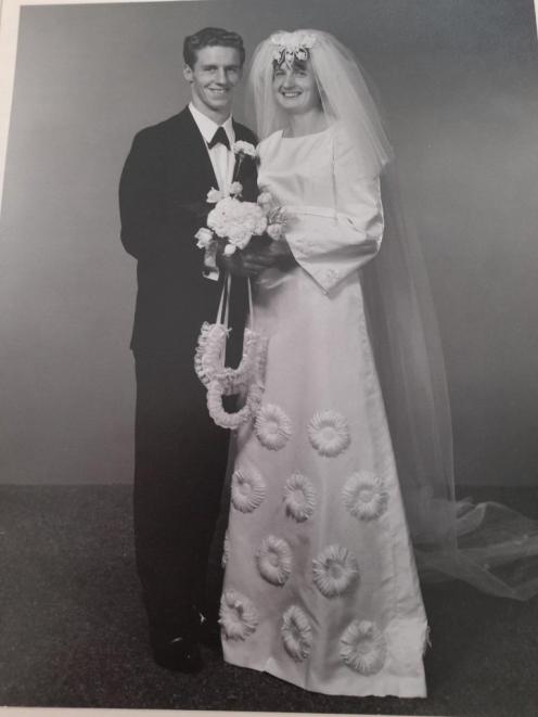 Dennis and Judy Swaney on their wedding day 54 years ago. Photo: Supplied