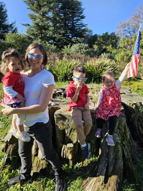 Lydia Maireriki and her children (from left) Vera, 2, David, 5, and Evlynn, 4. Photo Supplied