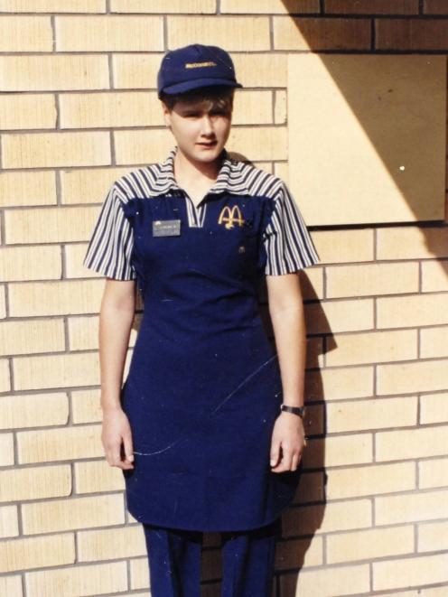 Lynley, when she started out at McDonald’s in George St, Dunedin.