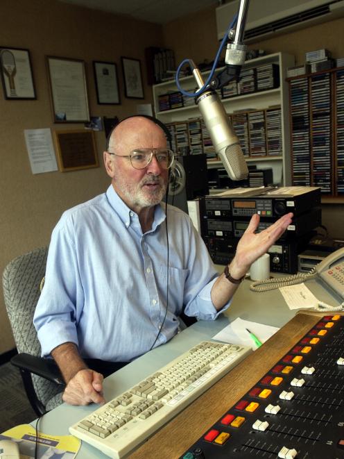 Colin Lehmann on Radio Dunedin in 2005. PHOTO: JANE DAWBER