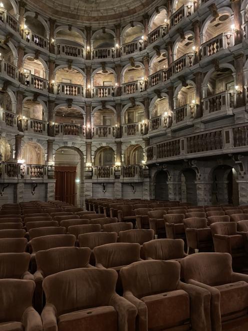 The Teatro Scientifico Bibiena, Mantua, where Mozart performed in 1770 at the age of 14.