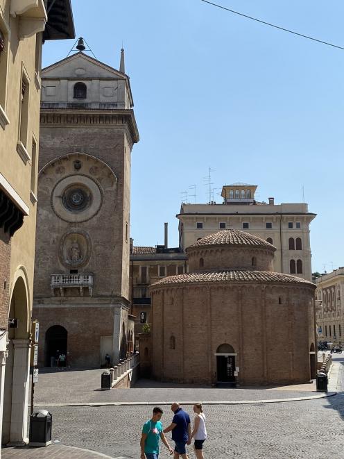 Mantua’s Rotonda di San Lorenzo and clock tower date back to the 11th century.