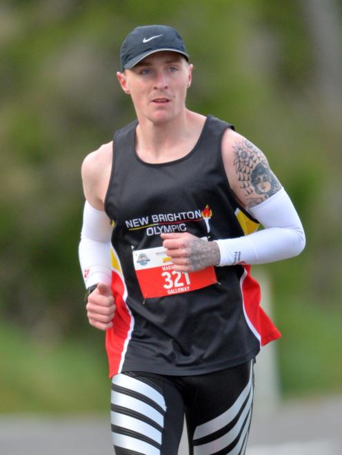 Tom Galloway winning last year’s Dunedin Marathon