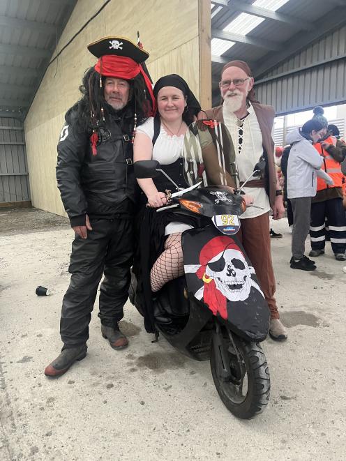 Invercargill residents (from left) Julian Smith, Emily Davidson and Stu Kennedy were among the...