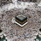 Pilgrims circle Kaaba as they perform Tawaf at the Grand Mosque, ahead of the annual haj...