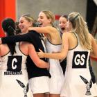 Columba College netballers celebrate another win at the South Island secondary schools tournament...