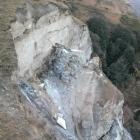 A 2008 photo showing the area where 30,000 tonnes of rock slipped into the Shotover River. Photo...