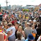 Almost 4000 revellers jammed into Hyde St in Dunedin for the annual keg party on Saturday. Photo...