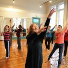 Barbara Snook leads a dance therapy class in Dunedin. Photo by Stephen Jaquiery.