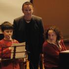 Christopher Norton, London-based composer of teaching and performance pieces conducts a workshop...