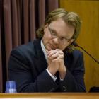 Clayton Weatherston during cross-examination in the High Court at Christchurch yesterday. Photo...
