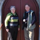 Cromwell Museum Trust trustees Edith McKay, convener of the Cromwell Genealogy Group, and Martin...