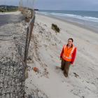 Dunedin City Council parks officer Renee Gordon on Middle beach, at the end of Moana Rua Rd, the...