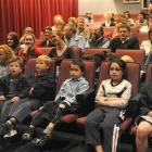 Dunedin school pupils watch the Enviroschools film at the Metro Cinema yesterday.