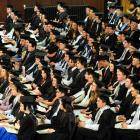 University of Otago graduates attend the graduation ceremony in the Dunedin Town Hall on Saturday...