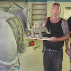 John Rapson (left)and Don Paterson are working on a life-sized replica of an elephant  for the...