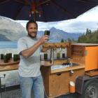 Marcus Mineba, of Queenstown, demonstrates the project he has worked on for the past year and a...