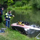 Maritime New Zealand investigator Bruce McLaren (left) and Maritime NZ jet-boat expert Jeff Horne...