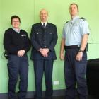 Modelling the new blue uniforms are (from left)  Otago Corrections Facility corrections officer...