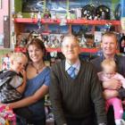 New owners of Appleby's shop in Palmerston, Liz Walker - holding son Josh (3), Doug Appleby and...