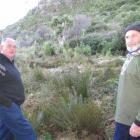 Peter Gibson (left) and Ron Archer, from the Kingston Community Association, at the wetland area...