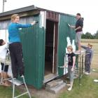 Pictured hard at work are, from left, Sheena Ragasajo, Sara Matchett, Symone Storey, Zoe Matchett...