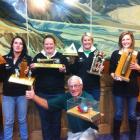 Pictured with the spoils of their success at the 41st annual Wajax rural firefighting competition...