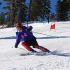 Queenstown skier Cameron-Leigh Murphy  races in Squaw Valley, Lake Tahoe, last week. Photo supplied.