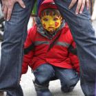 Riley Jensen (4) watches last year's festival parade. Photo by Barry Harcourt.