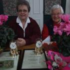 Royal New Zealand Foundation of the Blind Waitaki committee members Joan Illingworth (left) and...