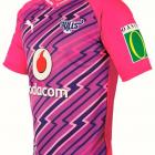 The controversial pink away strip for the Bulls. Photo supplied.