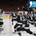 The New Zealand Under-18 National Ice Hockey Team  performs a haka on ice before  its...