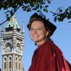 University of Otago PhD graduand Alexandra Kafka prepares to graduate from the university. Photo...