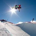 Rana Okada, of Japan, in her women's halfpipe qualifying run at Cardrona yesterday. Photo by...