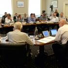 Dunedin city councillors and staff discuss the city's draft 10-year plan. PHOTO: LINDA ROBERTSON
