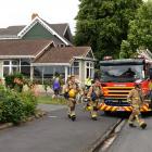 Fire and Emergency New Zealand attend a fire at the Woodhaugh Hospital and Rest Home in George St...