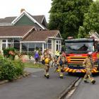 Fire and Emergency New Zealand units attend a fire at the Woodhaugh Hospital and Rest Home in...